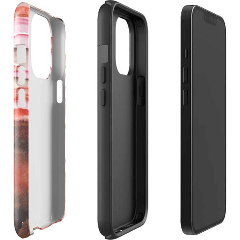 Orange Watercolor Geode iPhone 15 Pro Impact Case